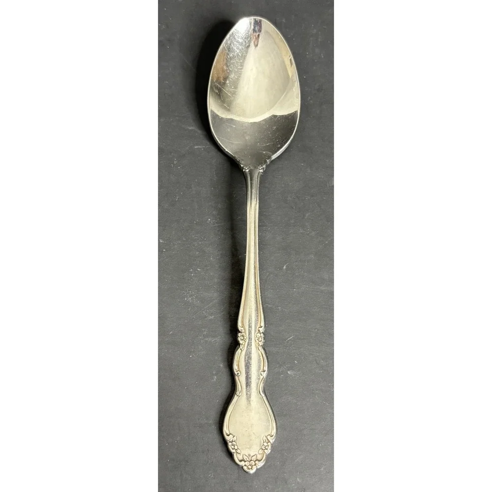 6 Oneida Dover Teaspoons Cube Stainless Glossy 6